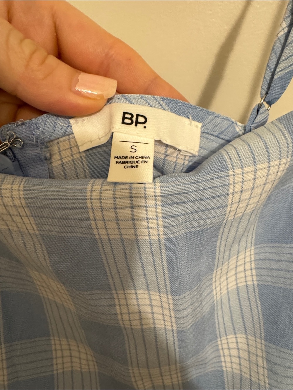 bp Light Blue and White Plaid Dress - Picture 4 of 6